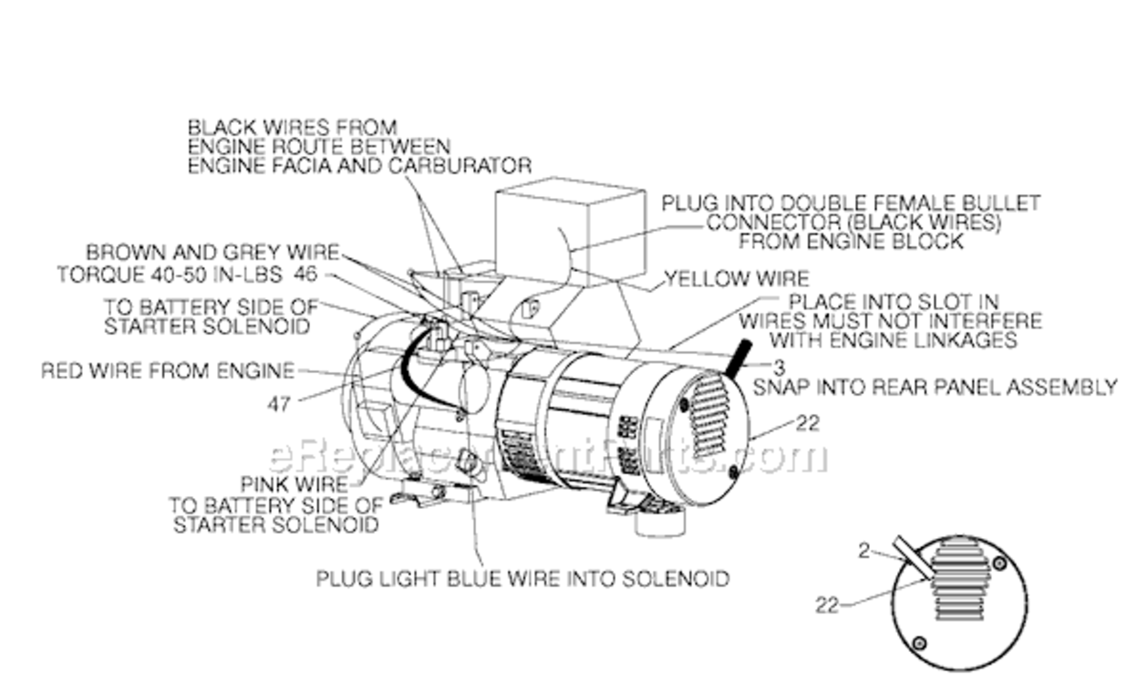Page C Diagram and Parts List for Type 1 Porter Cable Generator